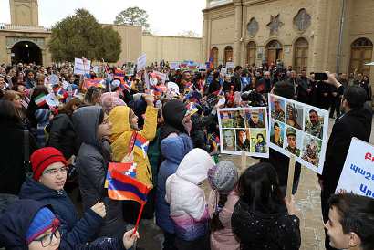 В иранском армянонаселенном Нор (Новой) Джуге прошел митинг в поддержку Арцаха (Нагорного Карабаха)